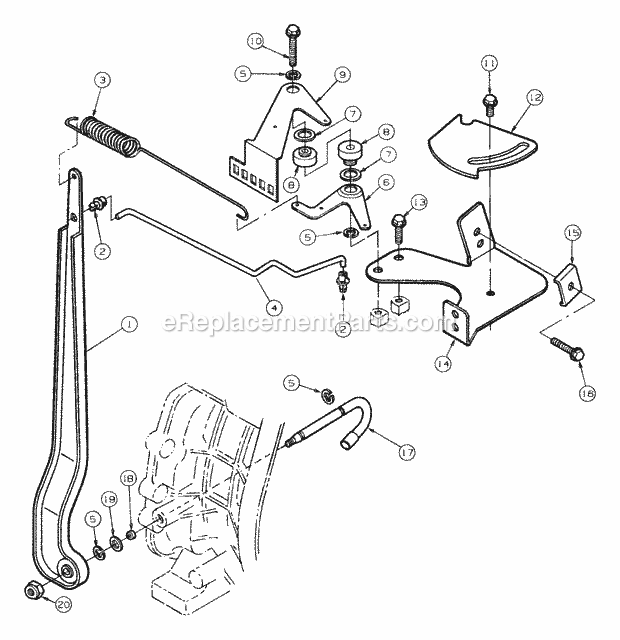 Governor Diagram and Parts List for 2146 13A-224F100 Cub Cadet Lawn Tractor